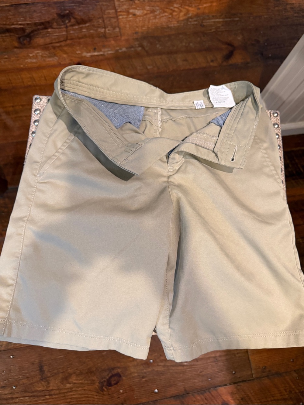 Men's Khaki Utility Shorts - Classic Beige